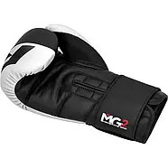 Боксерські рукавиці RDX F4 Boxing Sparring Gloves Hook & Loop WHITE/BLACK 10 унцій, фото 3