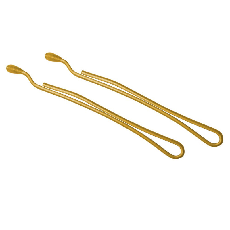 Невидимки Tico Professional укорочені (300627) - Золотисті (довжина 70 мм, вага 200 грам)