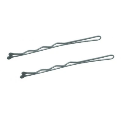 Невидимки для волосся хвилясті Tico Professional - Сріблясті (довжина 60 мм, вага 200 грам) (300564)