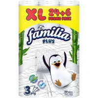 Туалетний папір Familia 3 шари 24+6 рулонів (8690536023479), фото 1