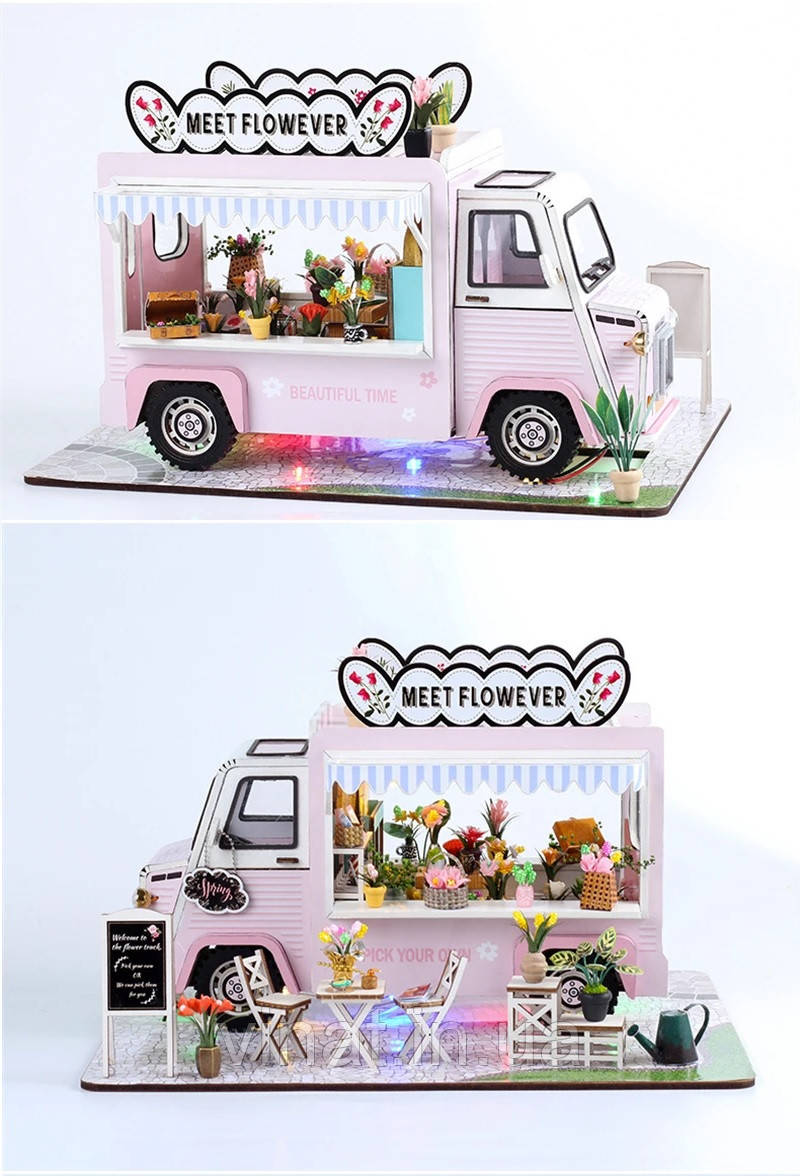 УЦІНКА! ПРИМ'ЯТА КОРОБКА! Румбокс Квіткова машинка конструктор Meet Flower Car TSZH210