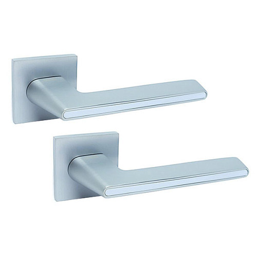 Дверні ручки KEDR ULTRA матовий (чорний/біла вставка, хром/чорна вставка)