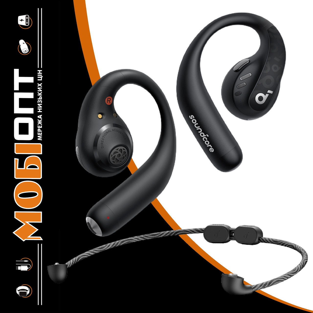 TWS Anker SoundCore AeroFit Pro Black (A3871G11) UA, фото 1