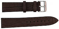 Кожаный ремешок для часов под крокодила Mykhail Ikhtyar Ш22 мм коричневый