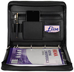 Ділова папка Амо зі штучної шкіри чорна