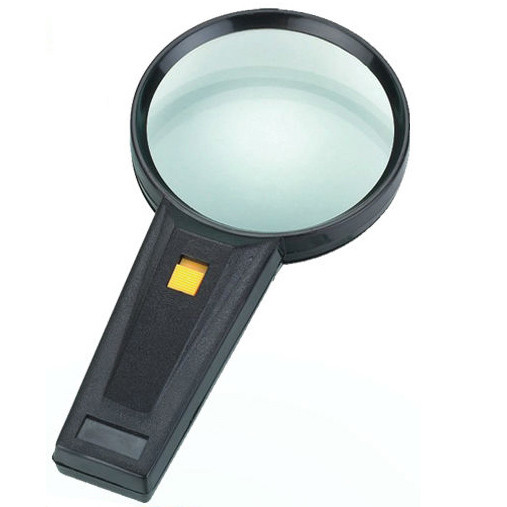Лупа ручна кругла з підсвіткою, 2,5Х, діам-90 мм, Magnifier 82015