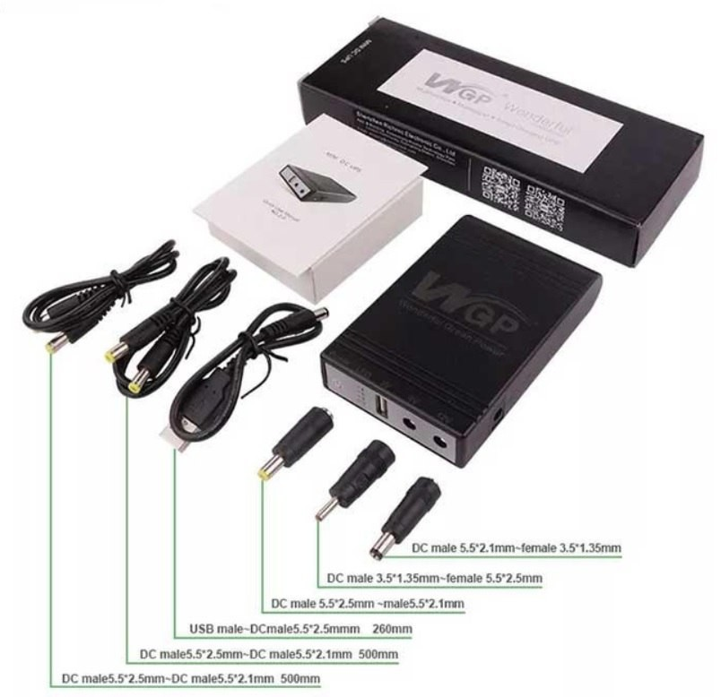 ДБЖ для роутера, касового апарата, камери WGP Mini UPS WGP, Powerbank на 8 800Mah, Виходи USB, DC 9V, 12V. ДБЖ, упс для Роутерів