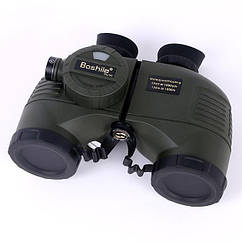 Потужний бінокль Boshile 10х50 Admiral із далекомірною сіткою + компас
