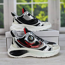 Кросівки підліткові демісезонні білі з чорним Paliament 5469