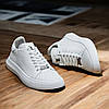 Чоловічі шкіряні кеди (натуральна шкіра) білі демісезонні, кеди для чоловіків на весну осінь, розмір 40-45, фото 3