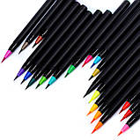 Акварельні маркери з пензликом набір 20 шт, для ескізів і скетчів на водній основі, фото 2