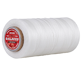 Galaces 0.80мм біла (S00) 270м плоский шнур вощений по шкірі (картон)