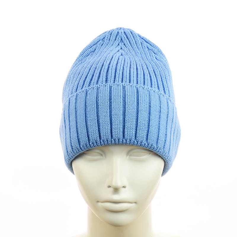 Зимняя шапка-біні "Катрін" блакитний