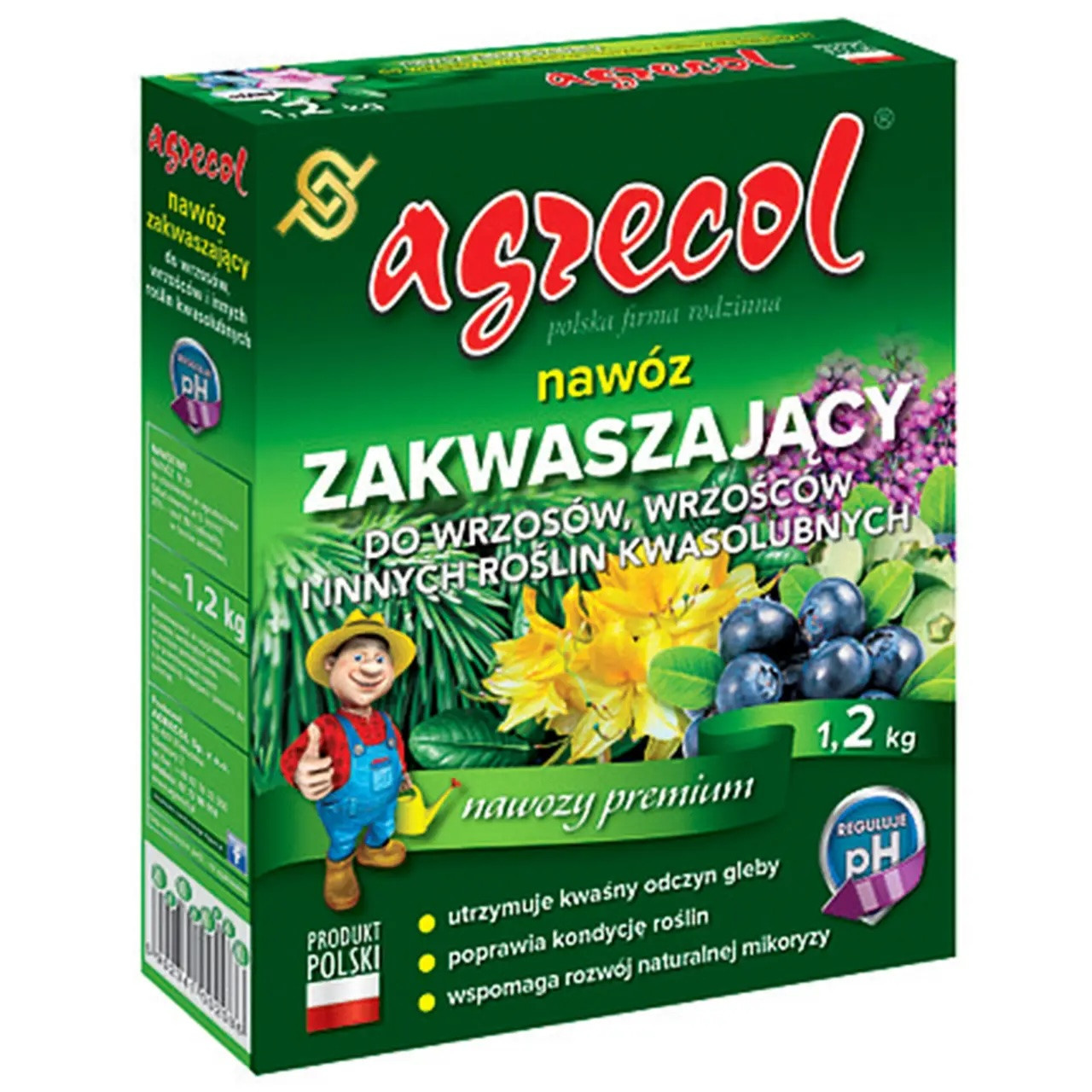 Добриво підкіслювач для хвойних рослин, лохини та азалій Agrecol 1.2 кг