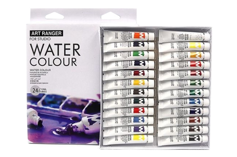 Фарбі акварель "Art ranger" пластик туб, 24кв.*12 мл, 1 шт EW2412C-4