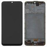 Модуль для Samsung Galaxy M31 /Samsung M315, з рамкою, чорний "Original"