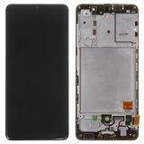 Модуль для Samsung Galaxy A41, Samsung A415 чорний, дисплей + сенсор, з рамкою "Original"