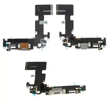 Шлейф для iPhone 13, конектора зарядки, рожевий, з мікрофоном