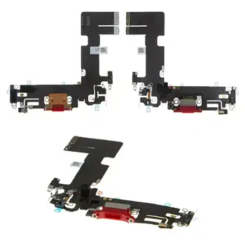 Шлейф для iPhone 13, конектора зарядки, Червоний, з мікрофоном