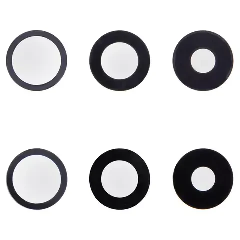 Скло камери для iPhone 14Pro, iPhone 14Pro Max, чорне, без рамки, комплект 3 шт., фото 1