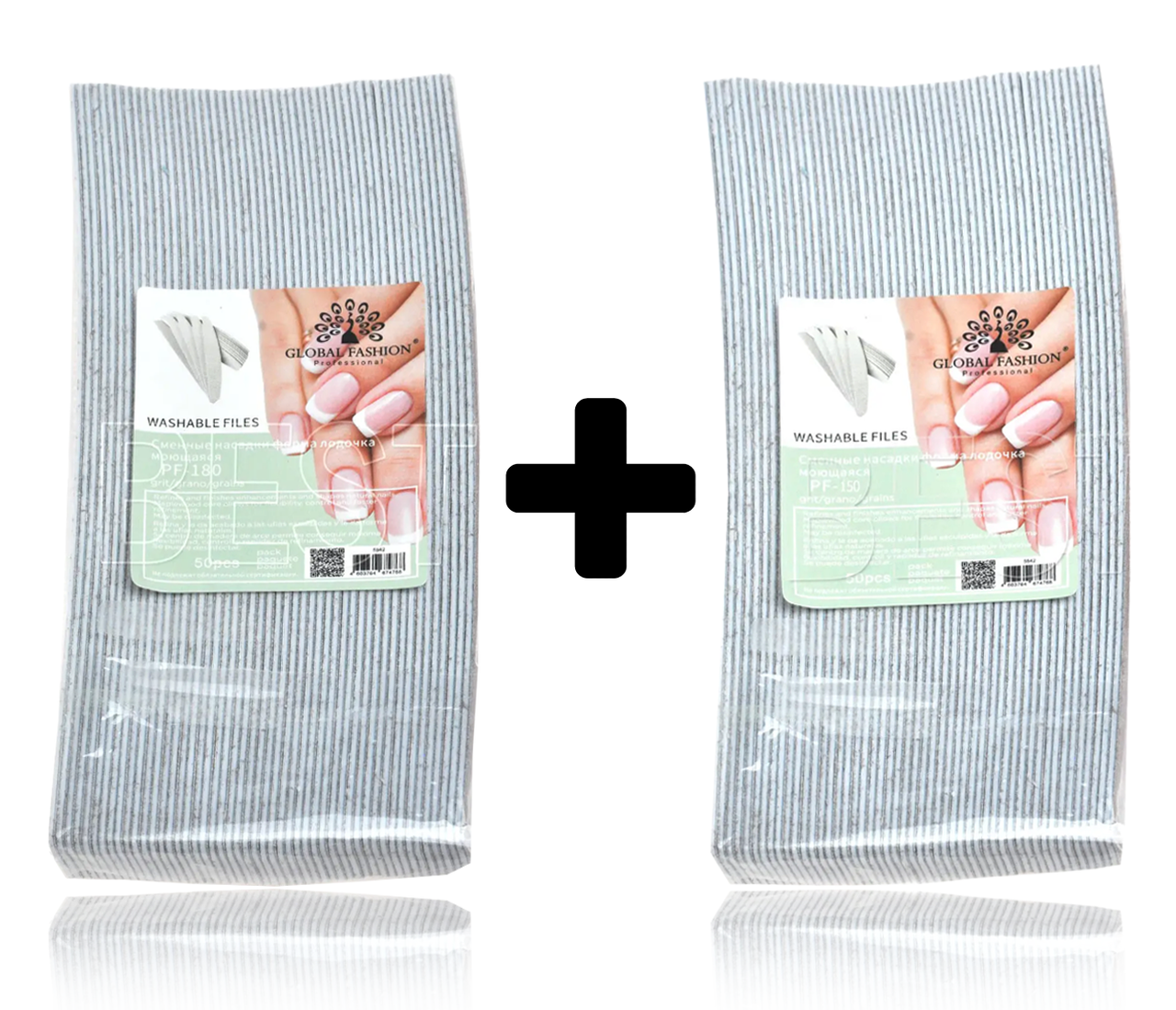 Набір змінні насадки 180 грит 50 шт + змінні насадки 150 грит 50 шт Global Fashion, місяць, фото 1