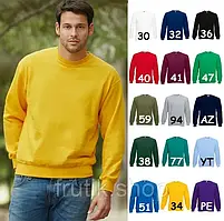 Чоловічий світшот з начосом Fruit of the loom на тонкому флісі Classic Raglan Sweat реглан светр