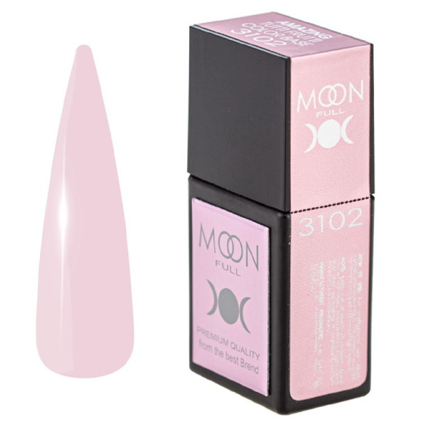 База Moon Amazing Tutti Frutti Color Base №3102, 12 мл, розовый