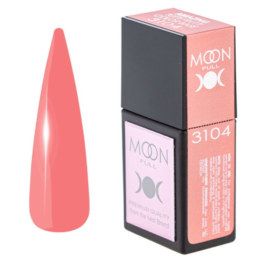 База Moon Amazing Tutti Frutti Color Base №3104, 12 мл, лососевый