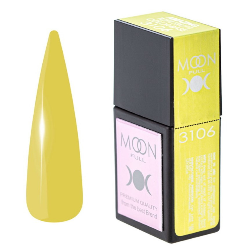 База Moon Amazing Tutti Frutti Color Base №3106, 12 мл, желтый