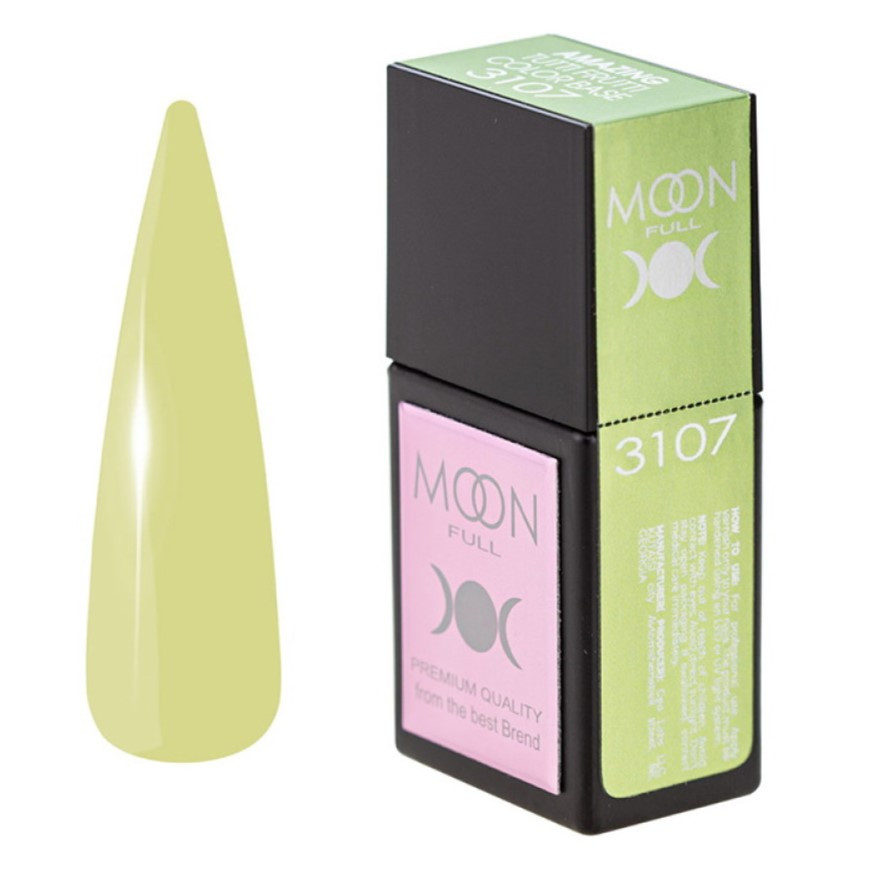 База Moon Amazing Tutti Frutti Color Base №3107, 12 мл, фисташковый