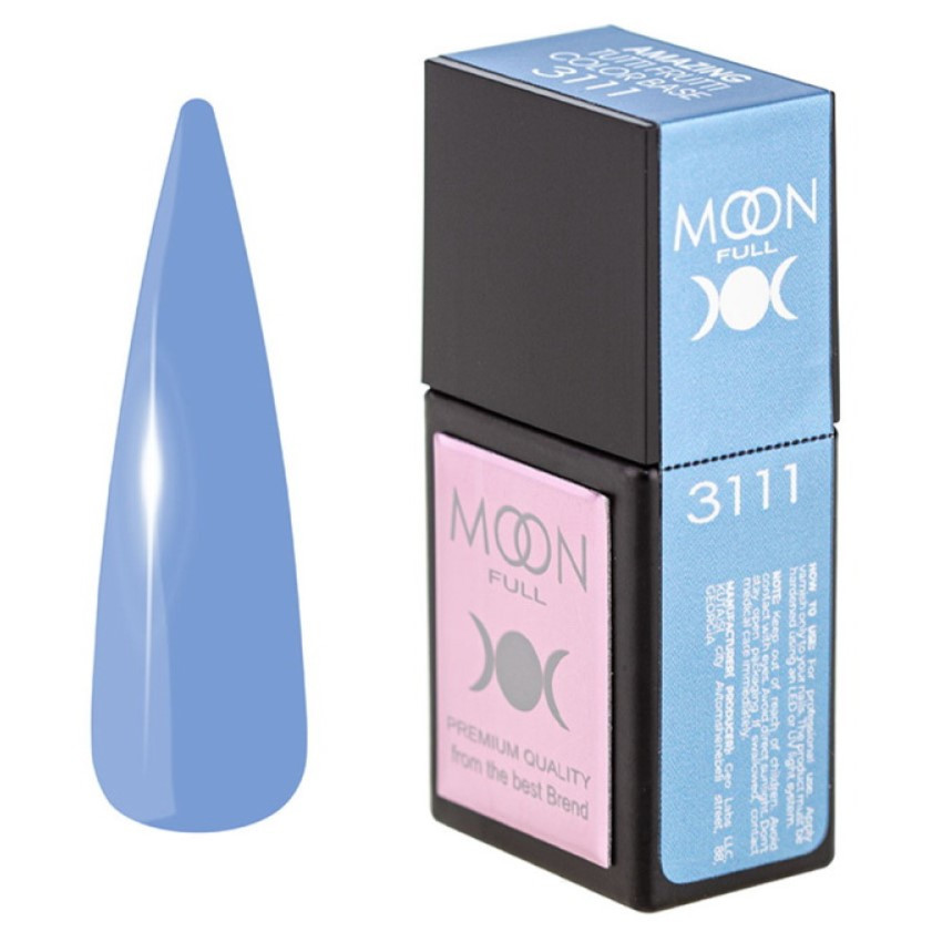 База Moon Amazing Tutti Frutti Color Base №3111, 12 мл, сине-голубой