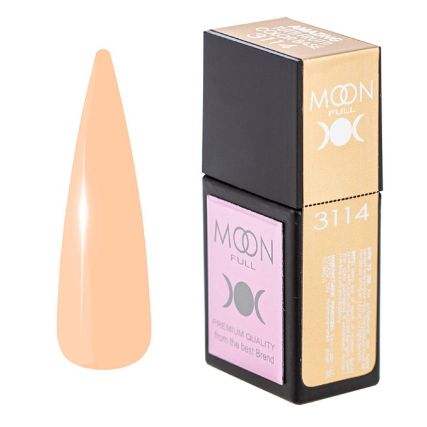 База Moon Amazing Tutti Frutti Color Base №3114, 12 мл, пастельный оранжевый