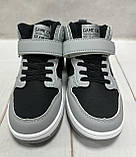 Високі дитячі хайтопи для хлопчика  BBT сірi 35 21.7 см, фото 2