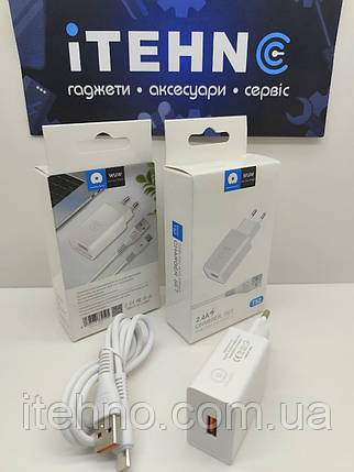 Мережевий ЗП WUW T52 Type-C 1USB 2.4A EU (Білий), фото 3