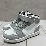 Кросівки дитячі високі хайтопи air Force white Kimbo-o 27-32 сірий, фото 4