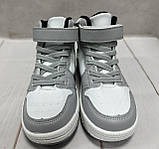 Кросівки дитячі високі хайтопи air Force white Kimbo-o 27-32 сірий, фото 6