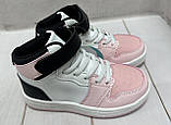 Кросівки дитячі високі хайтопи air Force white Kimbo-o 28-30 рожеві, фото 6