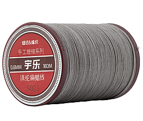 Galaces 0.6мм сірий (S023) плоский шнур вощений по шкірі