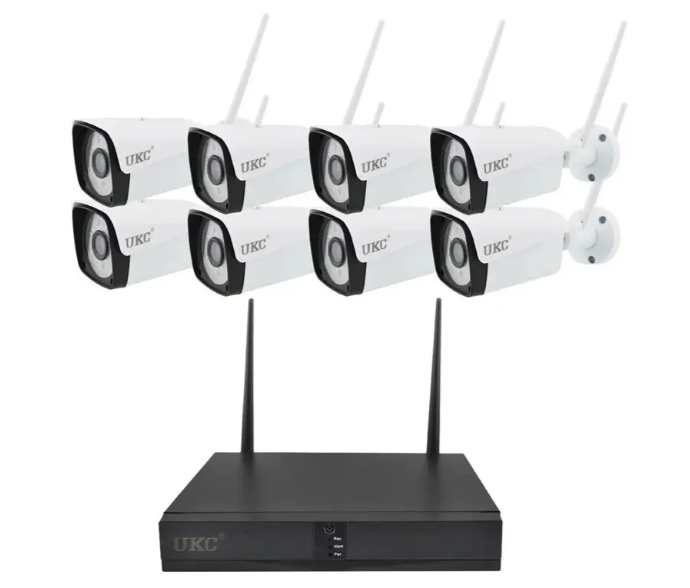 Комплект відеоспостереження бездротовий DVR  KIT-6678 Wi-Fi 8ch набір на 8 камер