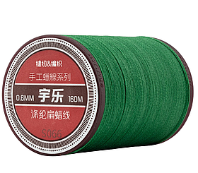 Galaces 0.6мм зелений (S066) плоский шнур вощений по шкірі