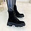 Черевики жіночі чорні замшеві на шнурівці. Демісезонні. 36-41 розміри, фото 5