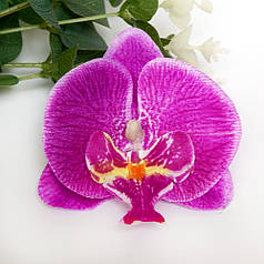 Квітка орхідеї тканинна, 8 см, пурпурний