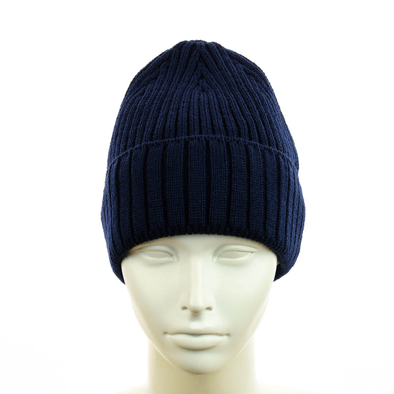 Зимняя шапка-біні "Катрін" темно-синій