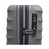 Набір валіз Франція (L M S-3шт) поліпропілен сіра/Airtex 242, фото 10