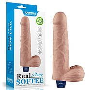 Мультишвидкісний вібратор Real Softee Rechargeable Vibrating Dildo 9.0, фото 2