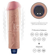 Мультишвидкісний вібратор Real Softee Rechargeable Vibrating Dildo 9.5, фото 4