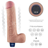 Мультишвидкісний вібратор Real Softee Rechargeable Vibrating Dildo 10.0, фото 4