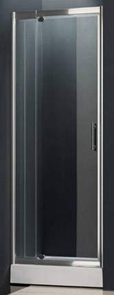 Душові двері Atlantis PF 15 2 100 190х110 см розпашні хром прозоре скло 6 мм, фото 1