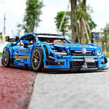 Конструктор спортивна машина Mercedes-Benz AMG G63 з дистанційним керуванням на 1989 деталей, синя, фото 6