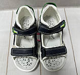 Босоніжки Y.Top для хлопчика в садочок закриті 27-29 сині, фото 5